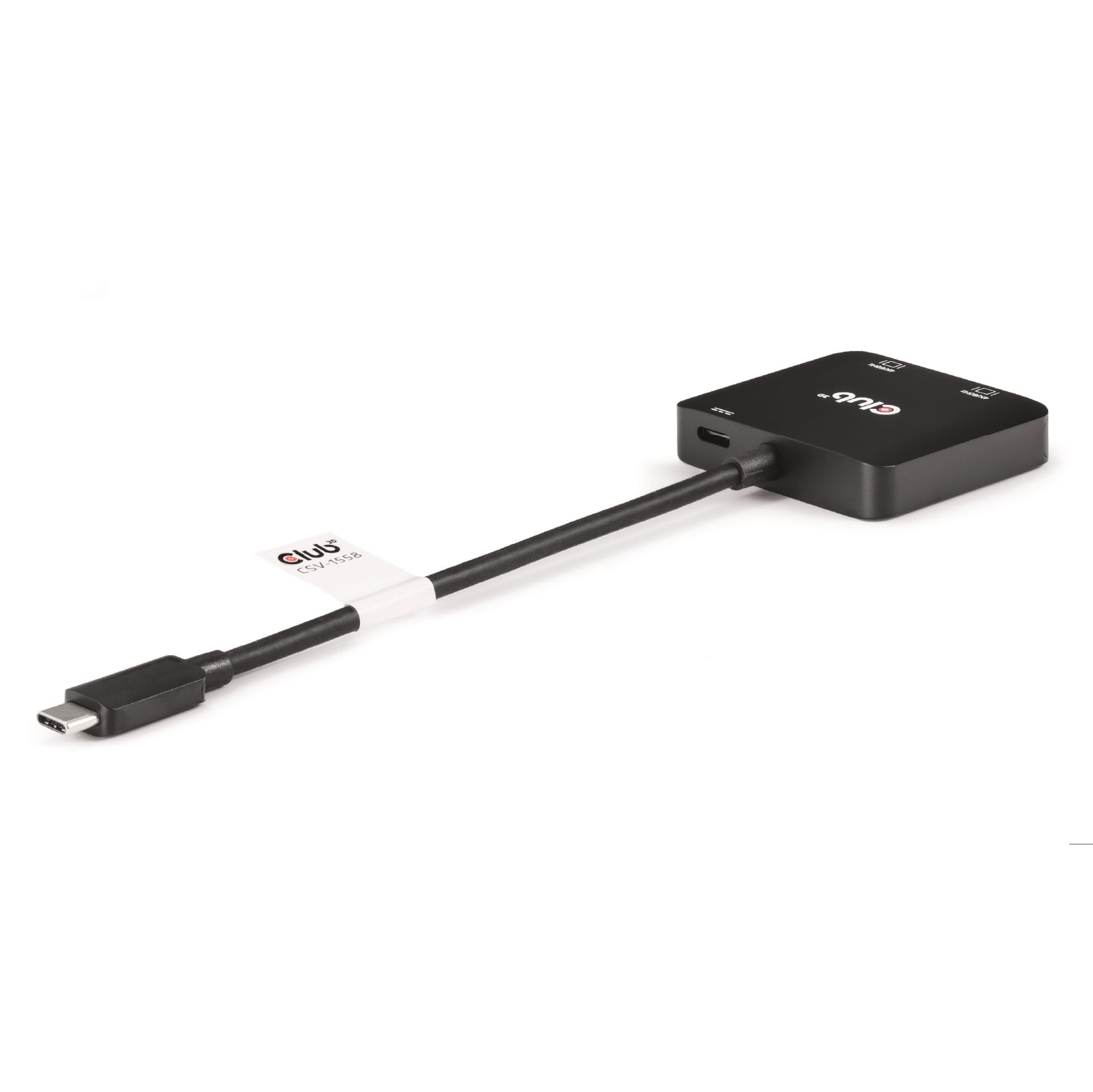 

Club 3D USB Type C to Dual HDMI 4K60Hz 100W Video Splitter + PD3.0 (CSV-1558) чорний