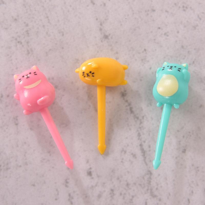 Cartoon Fruit Fork Toothpicks Cute Animal Food Selection Mini Lunch Box Decoration Children'S Food Supplement Tool