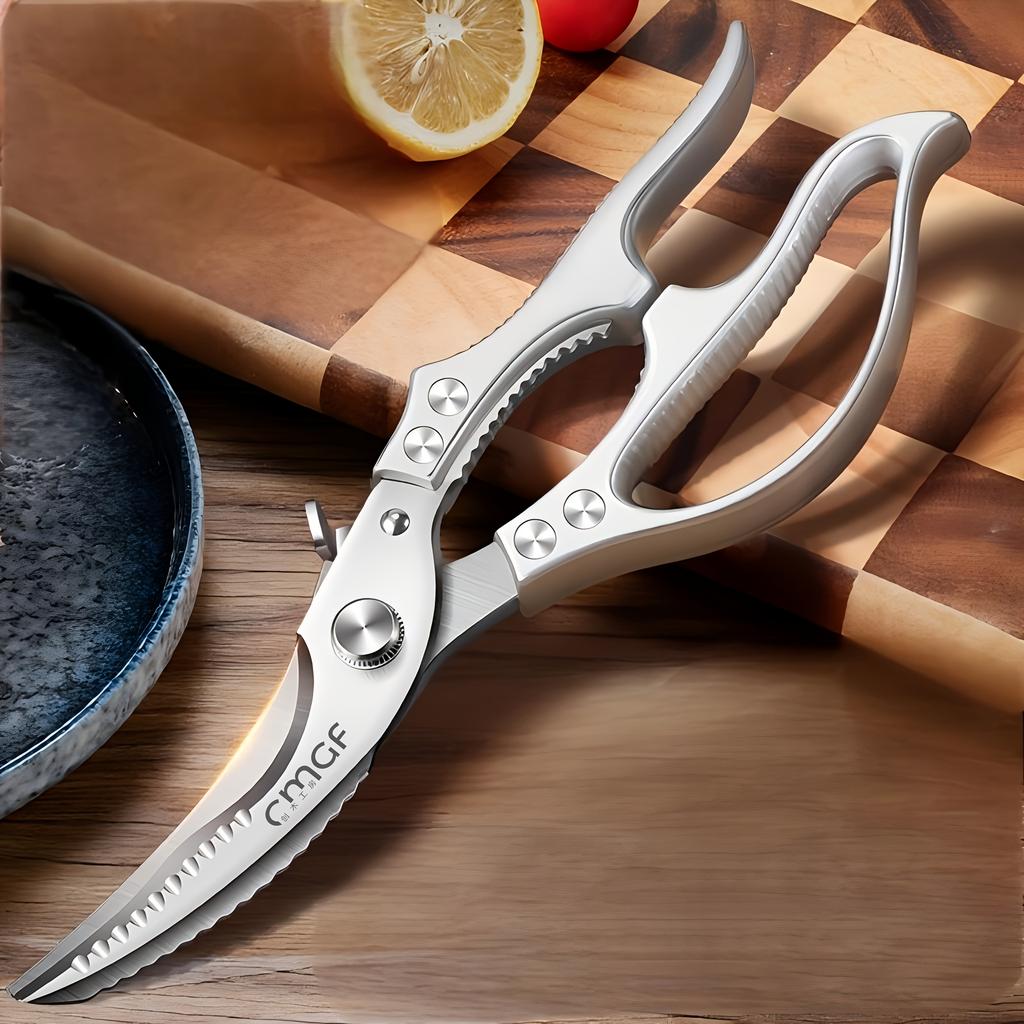 [Heavy-Duty|Stainless Steel]Heavy-Duty Stainless SteelKitchen Shears|Professional Meat,Poultry,Fish,Vegetables Cutting|Sharp Blade & Ergonomic Handle