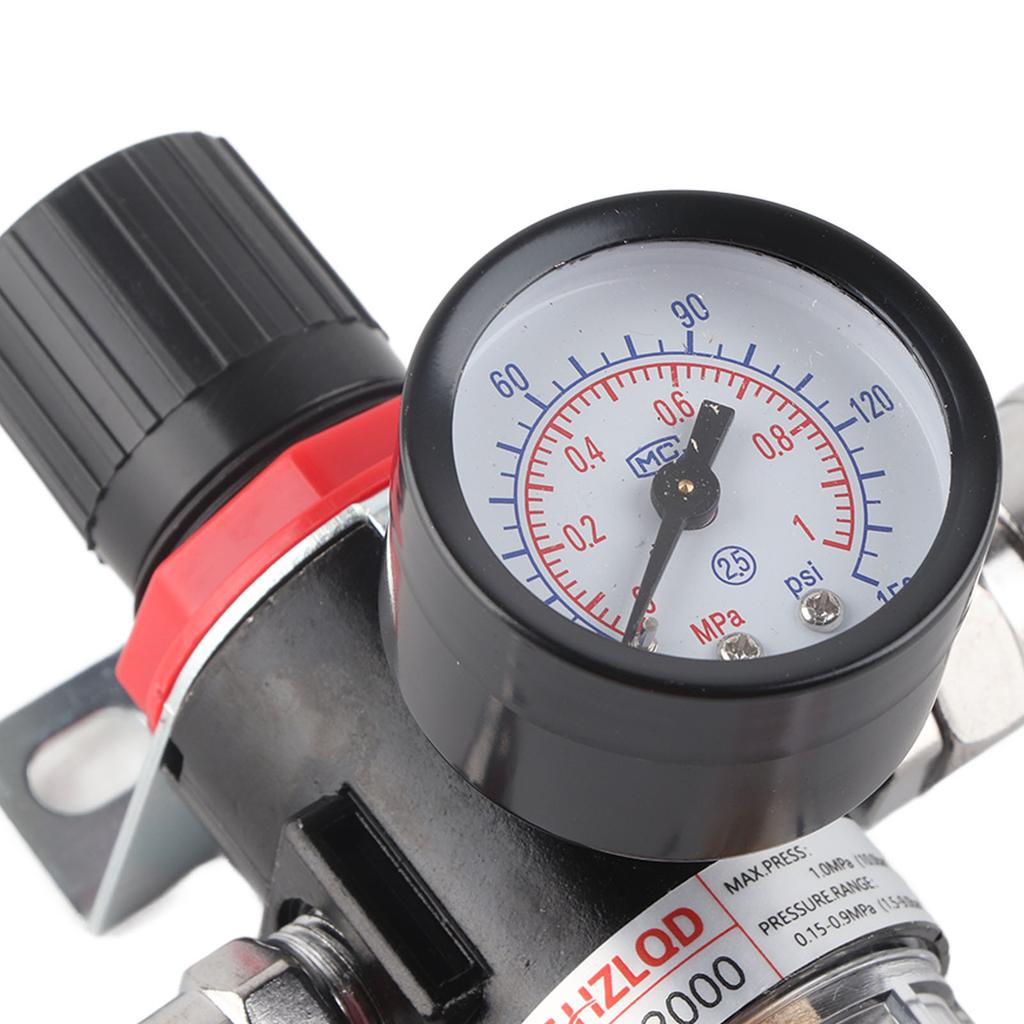 14in Druckluftdruckminderer Wasser-Öl-Abscheider mit Manometerhalterung AFR2000