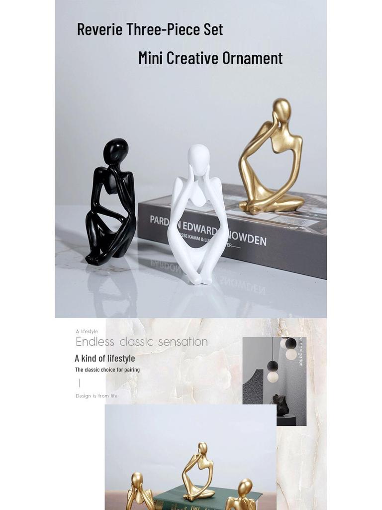 Nordic Mini Abstract Thinker Resin Home Decor Ornaments