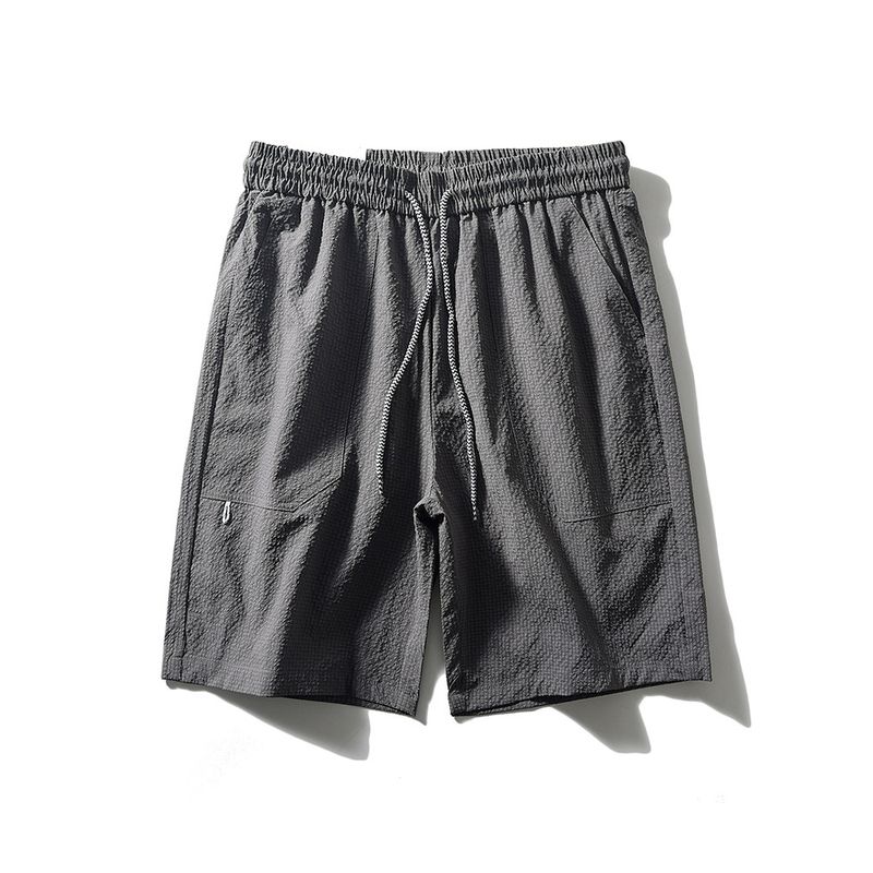 Seersucker Quick-Drying Shorts Men Summer Ice Silk Trendy Mountain Loose Fifth Pants Export Men s Pants Casual Pants Tile ash XL