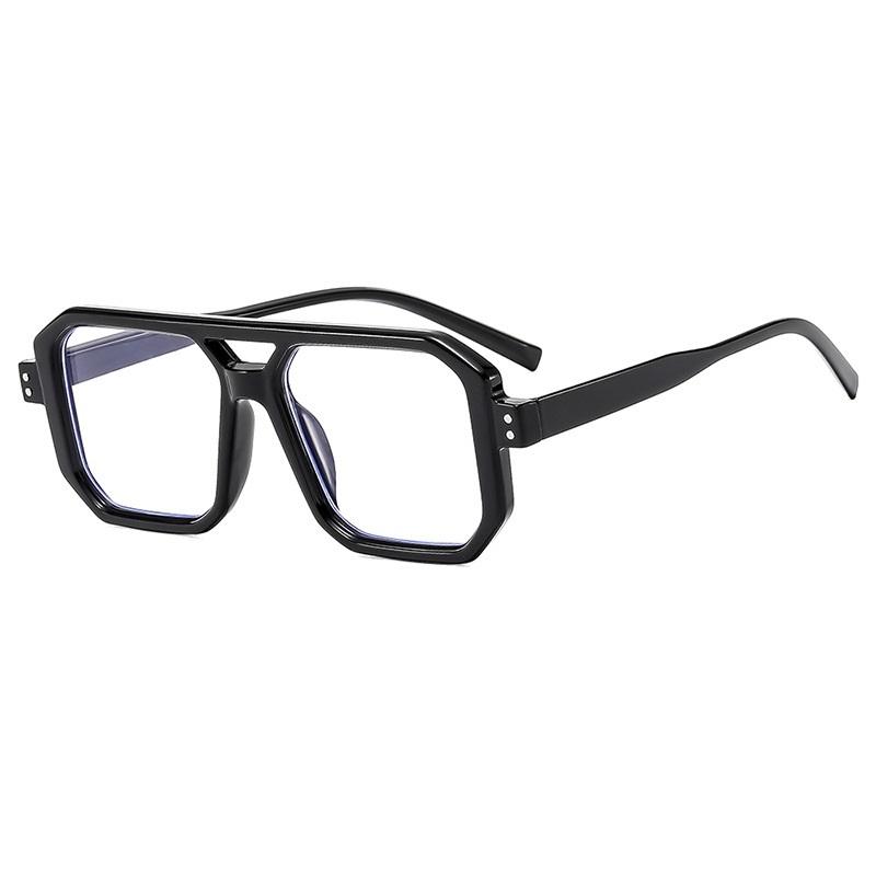 Retro Square Pilot Sunglasses For Women Men Plastic Light Classic Vintage Double Bridge Driving Blue Green Shades Sun Glasses