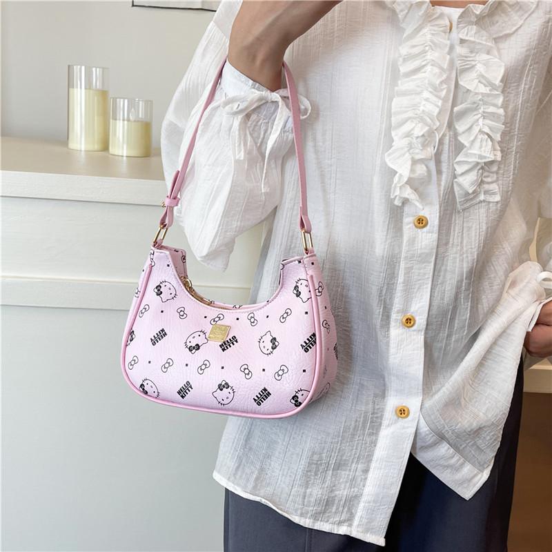 Korean Style Versatile Women's Shoulder Bag - Autumn/Winter Fashion Dumpling Print Bag