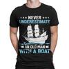 Onderschat Nooit Oude Man Boot T-shirt Unisex Grafisch T-shirt Casual Kleding #T489