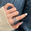 Sweet Little Lucky Flower Vintage Thai Silver Ladies Party Ring For Women Birthday Gifts Never Fade Cheap