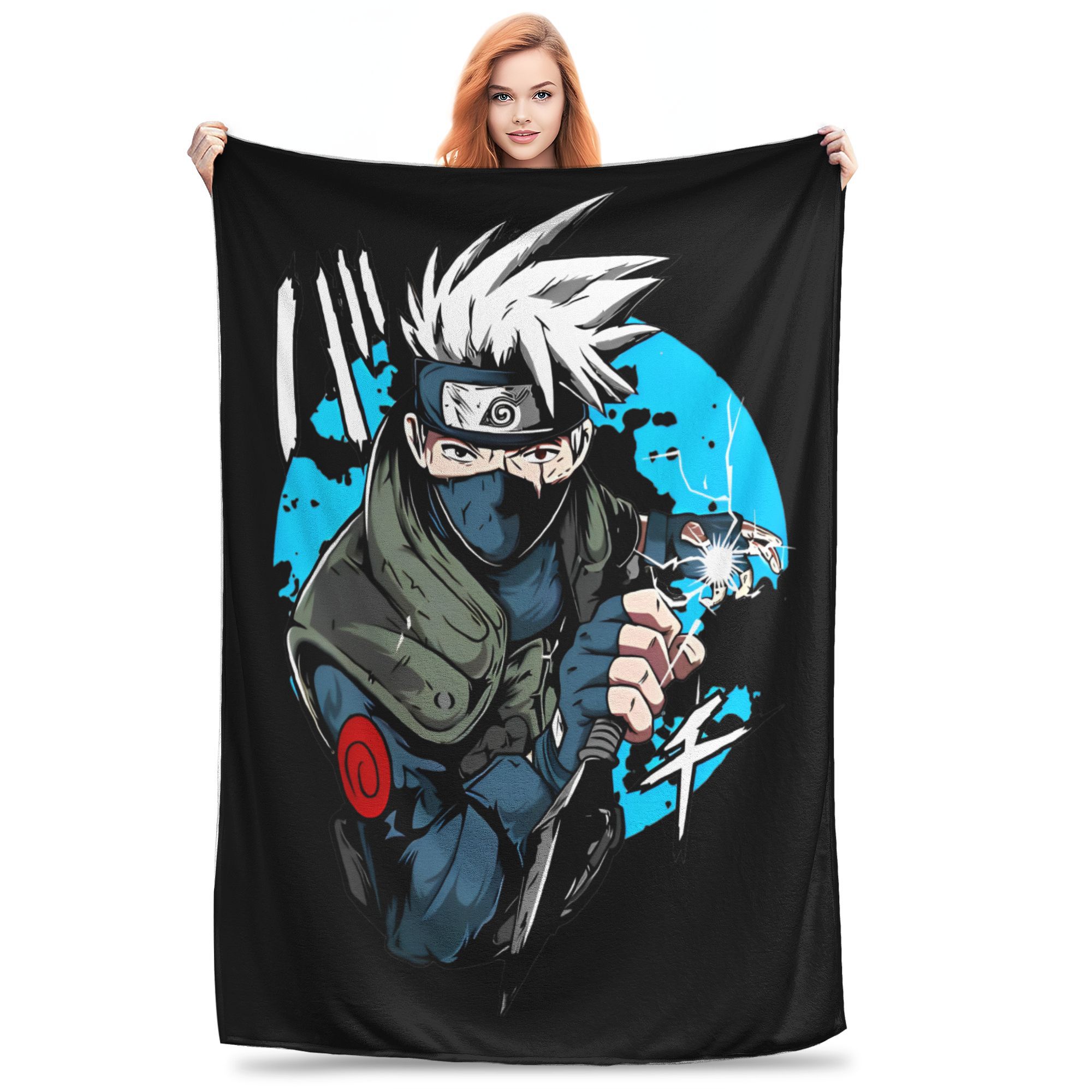 Одеяло Итачи Учиха из кораллового флиса с кондиционером, дышащее, ультрамягкое, для дома, автомобиля, покрывало 30x40in