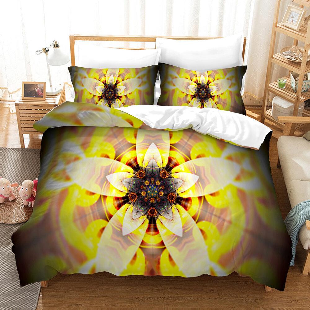 3D Digital Printing Quilt Set Three-Piece Cartoon Animation Game