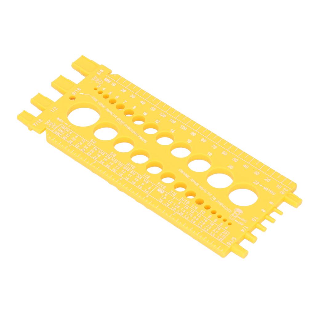 Msuring Tool Plastic Integrated Portable Inch and Millimeter Scale Nut Thrd Gauge