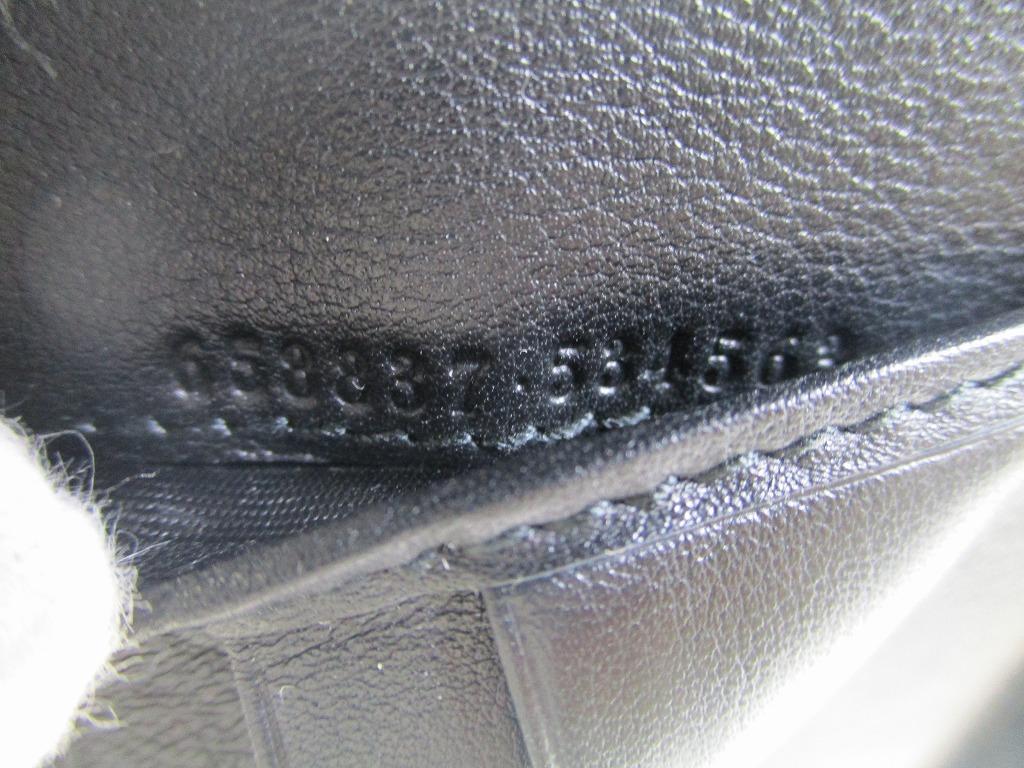 Authentic GUCCI Interlocking G Black Round Zip Bifold Wallet Compact Wallet #a759  Refurbished