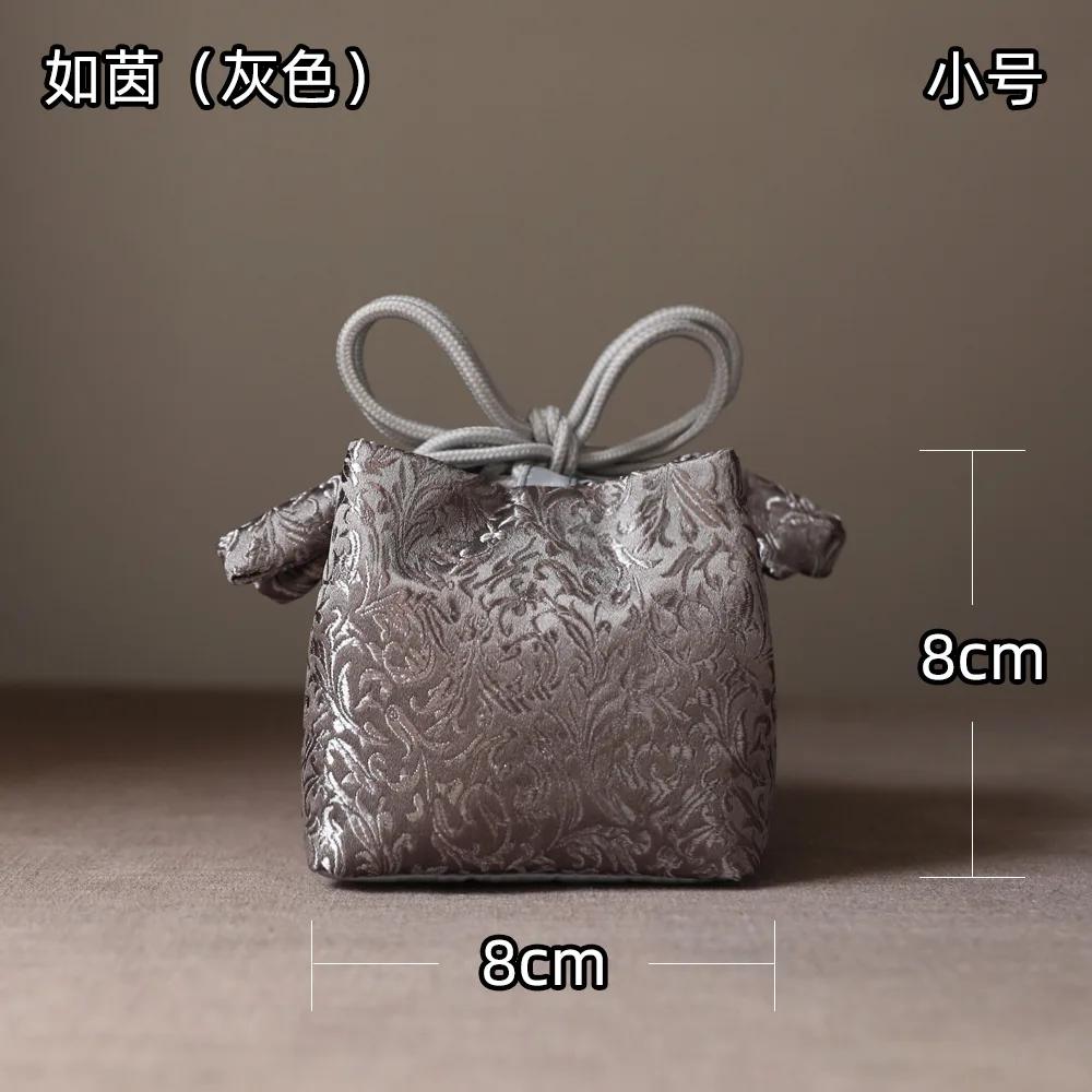

Thickened Fabric Storage Bag Outdoor Travelling Portable Teacup Organiser Tool Zen Ceramic Product Drawstring Collection Pouches