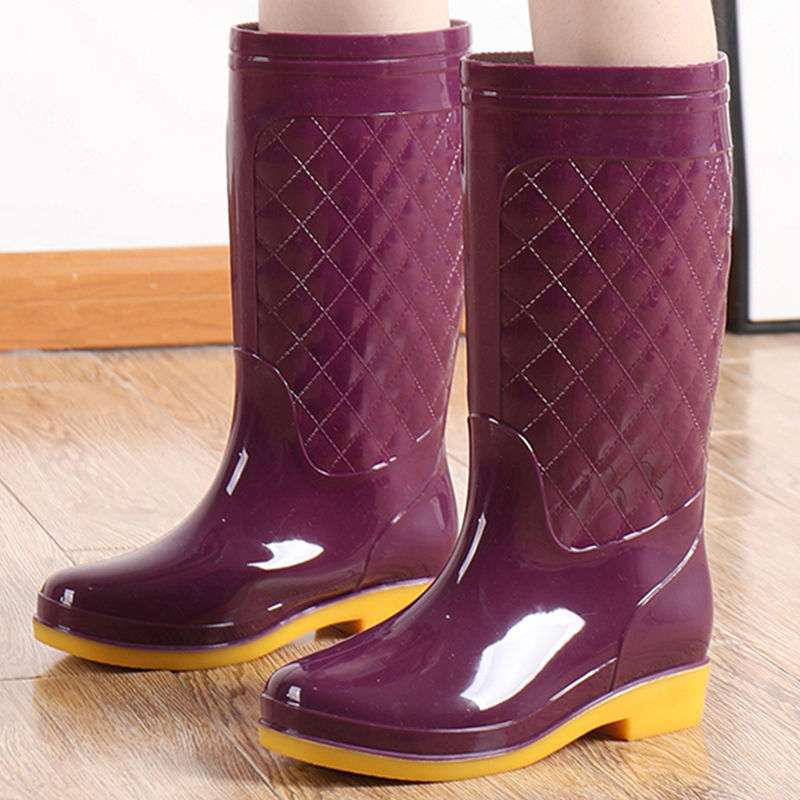 New thickened waterproof shoes household laundry rain boots women's non-slip rain shoes treading overshoes wear-resistant car wash high rubber shoes