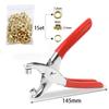 100pcs Prong Rings 4mm Buckle Buttons Metal Colour Pliers Snap Button Claw DIY Set Hand Pressure Plier Rivet Buckle Sew Tool