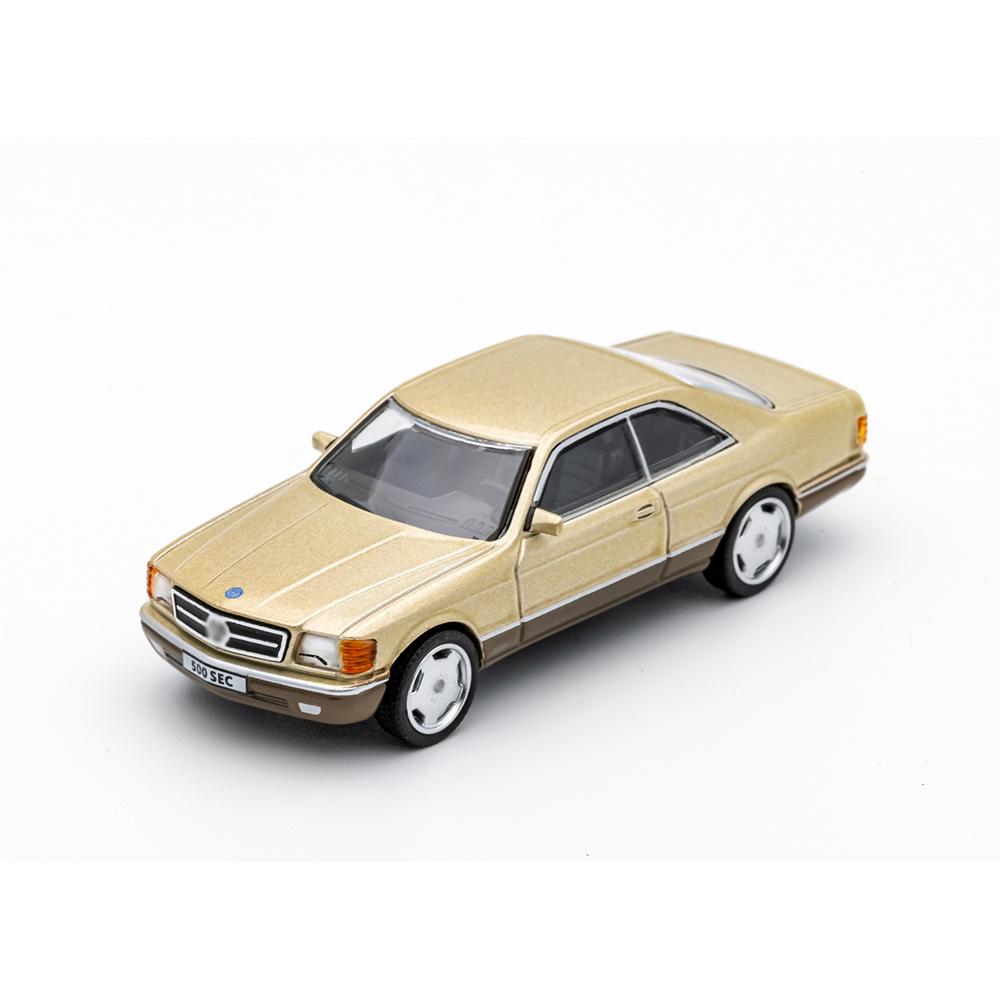 Dct 1/64 500Sec Retro Duitse Coupé Diecast Legering Voertuigmodel Met Transparante Displaydoos Hobby Verzamelobject Speelgoed Cadeaus
