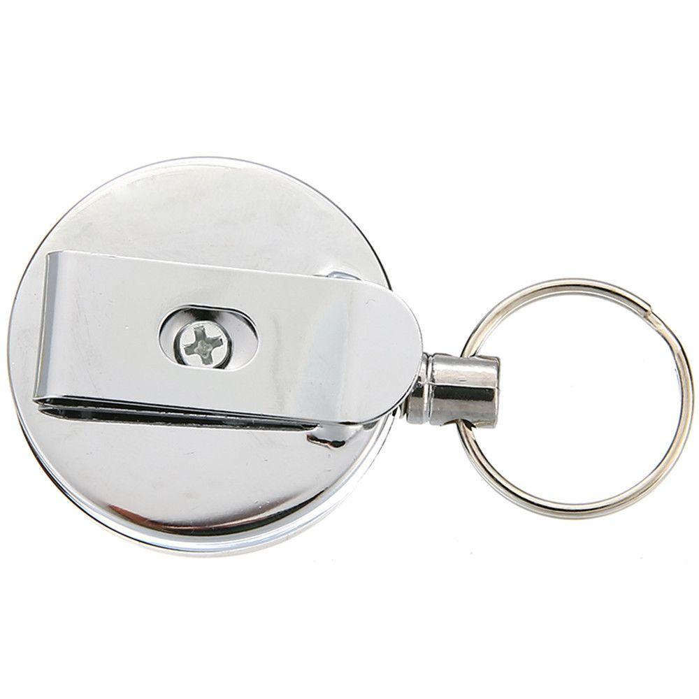 Recoil Badge Reel Anti Lost Retractable Alarm Key Ring Key Chain High Resilience Steel Wire Rope