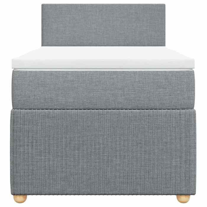 Maison Exclusive - Sommier à lattes de lit avec matelas gris clair 80x200 cm tissu