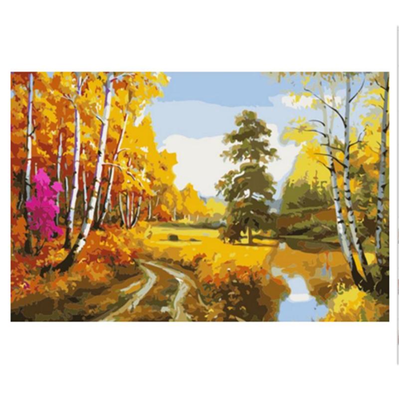 Forest Paint By Number Kit,Tree Paint By Number Kit,Without Frame,DIY Painting On Canvas,Adult Painting On Canvas Art,DIY Painting