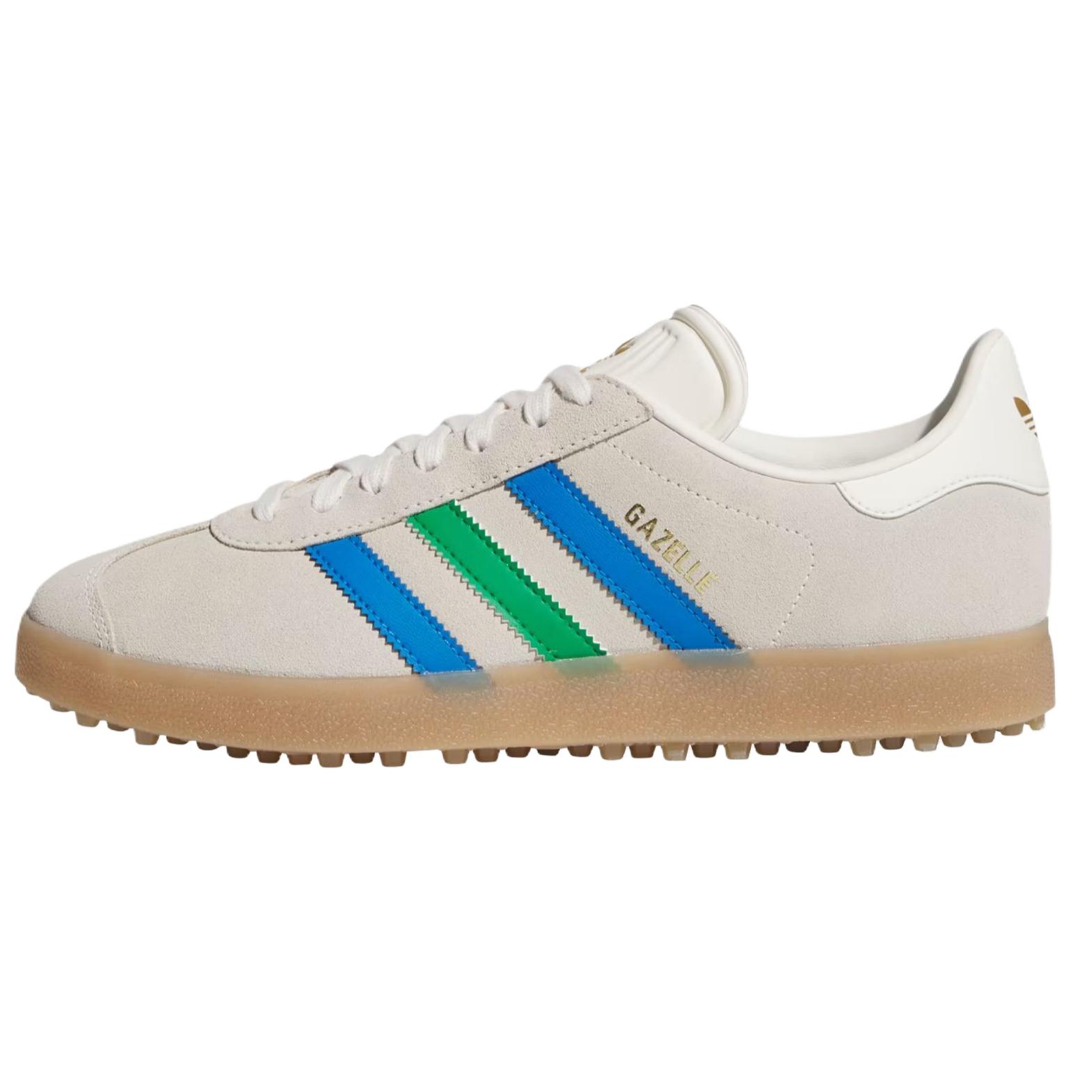 

adidas Gazelle Spikeless Golf Chalk White Green Blue Bird Unisex Sneakers Cream JI4165