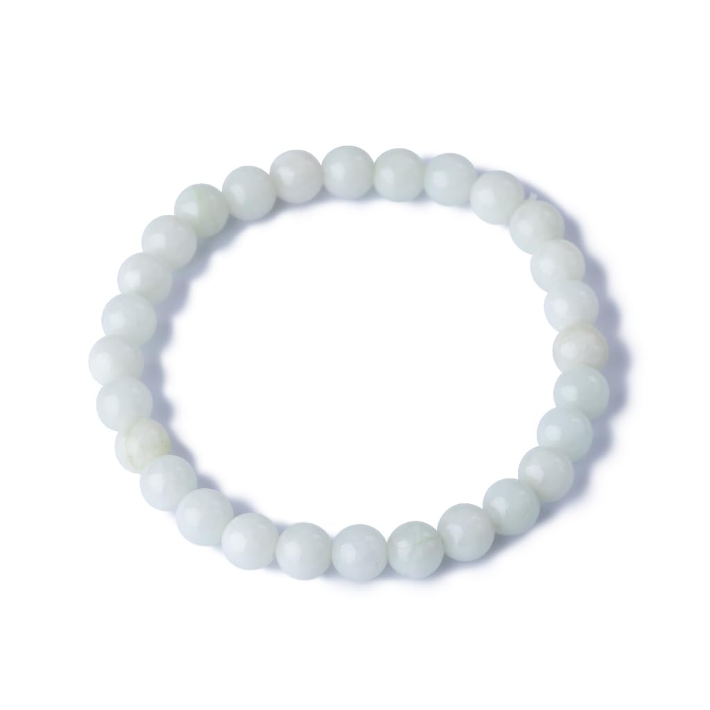 

14cm White Itoigawa Natural Jadeite Japanese National Jomon Power Stone Jadeite Workshop Special Paulownia Wood Quality Guarantee ABR0893 (6mm beads,