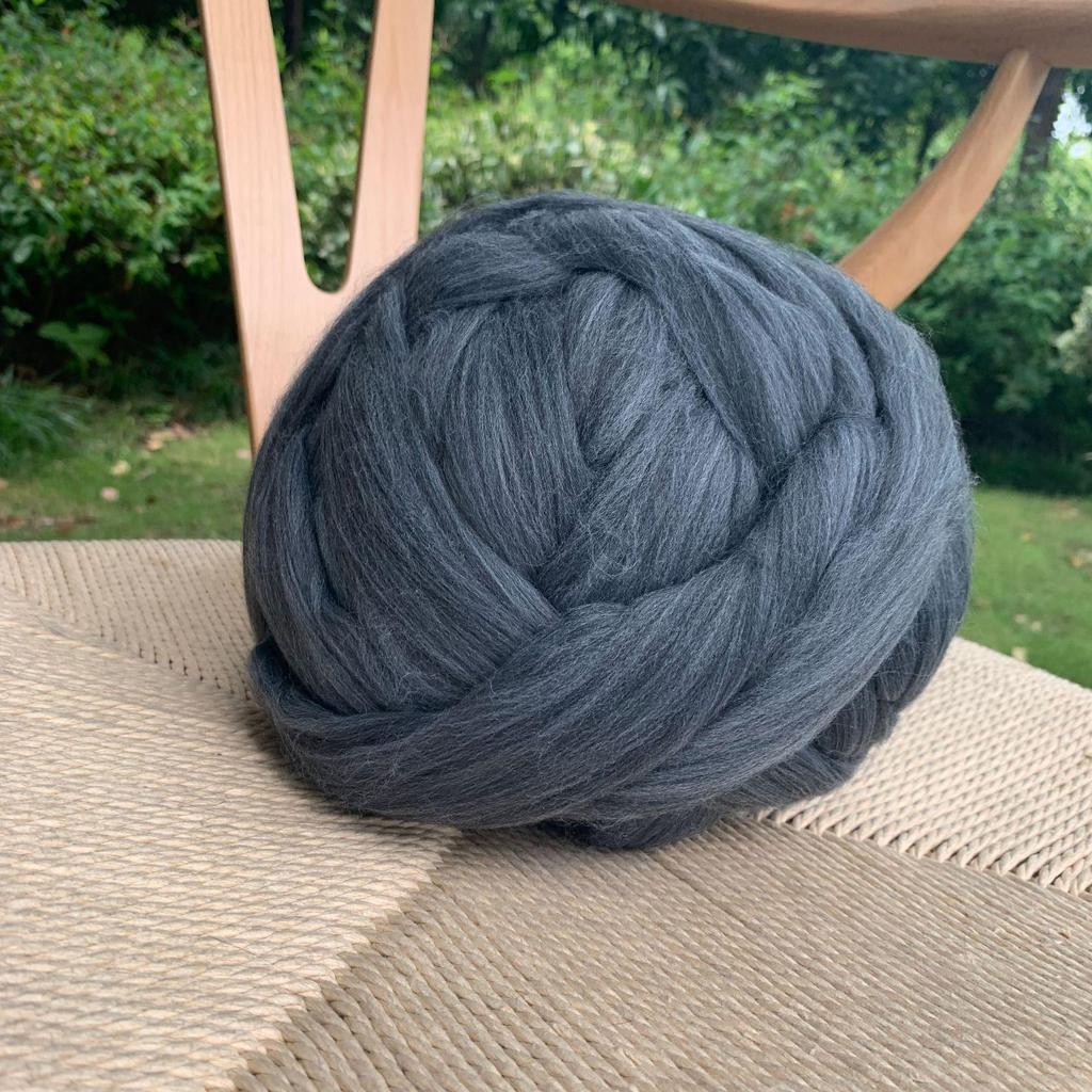 8cm Thick DIY Chunky Hand-Knitted Blanket with Imitation Wool Yarn