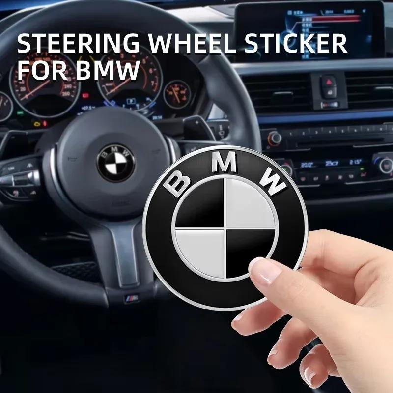 Car Steering Wheel Center logo Sticker interior modification For BMW E36 E46 E53 E90 E60 E61 E93 E87 X1 X3 XLRNT1