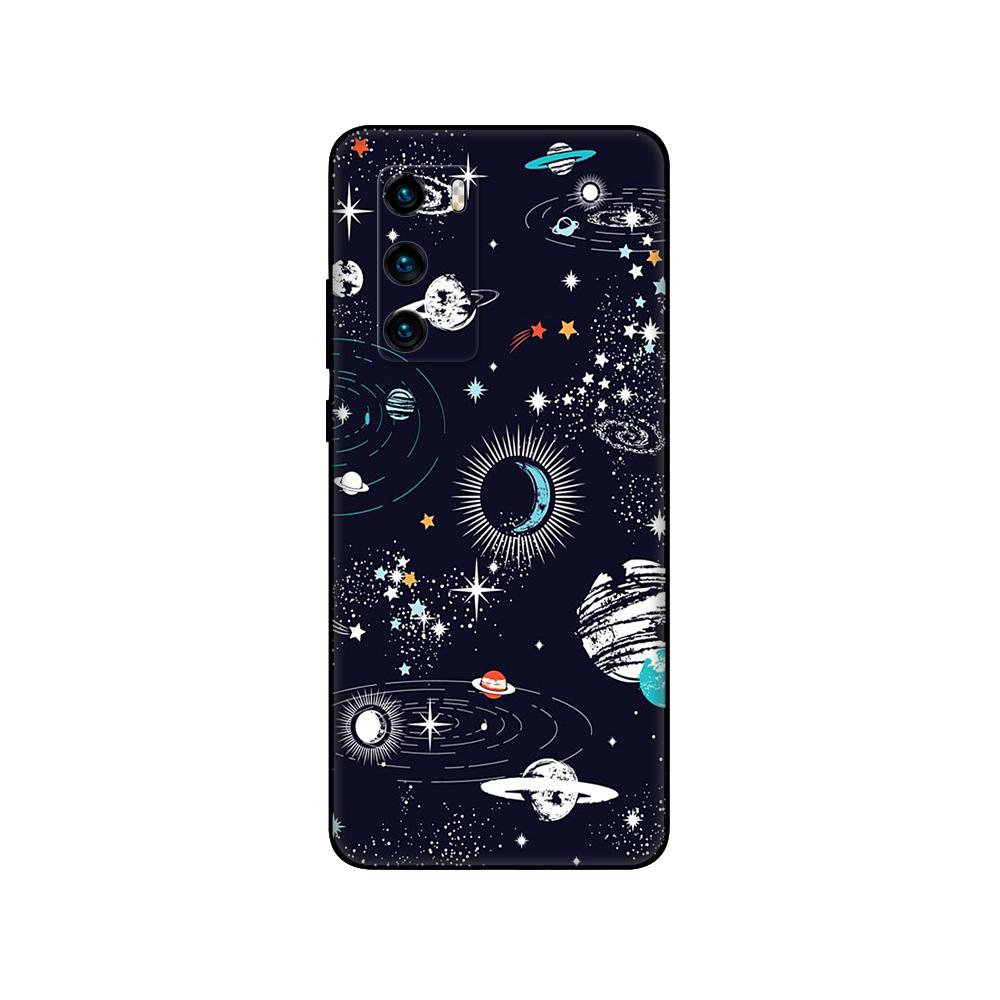 For Huawei P40 Case 6.1inch Soft Silicon Phone Back On Huawei P 40 Pro Cover Bumper Fundas Black Tpu Case Pink Anime Space Car
