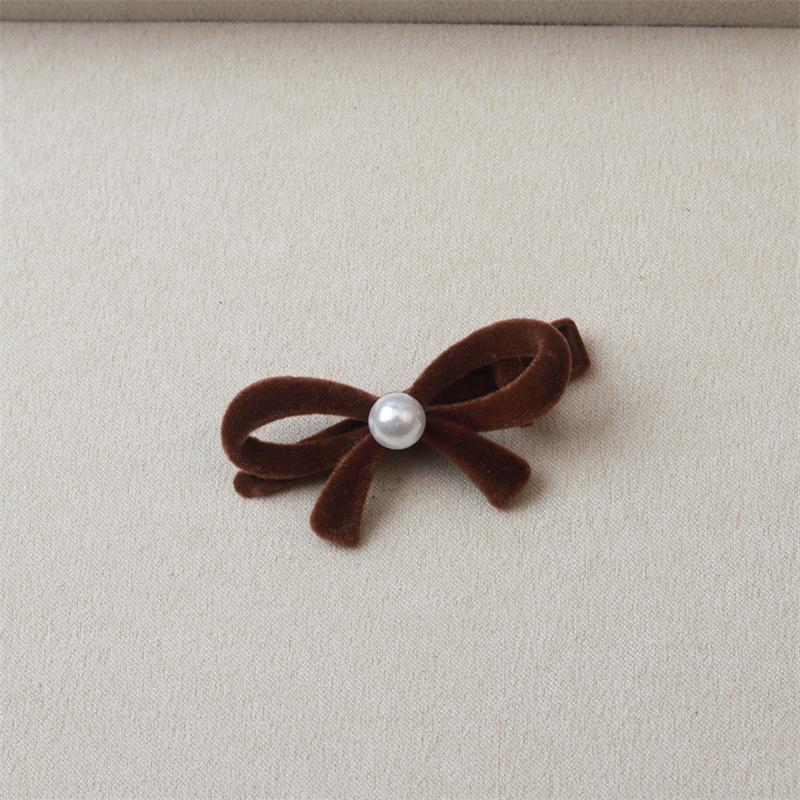 2 Pezzi Dolci Fiocchi Strass Mollette per Capelli Ragazze Kawaii Carino Copricapo Fiocco di Velluto Mollette a Becco d'Anatra Bambini Mollette Laterali Forcina per Capelli Frangia