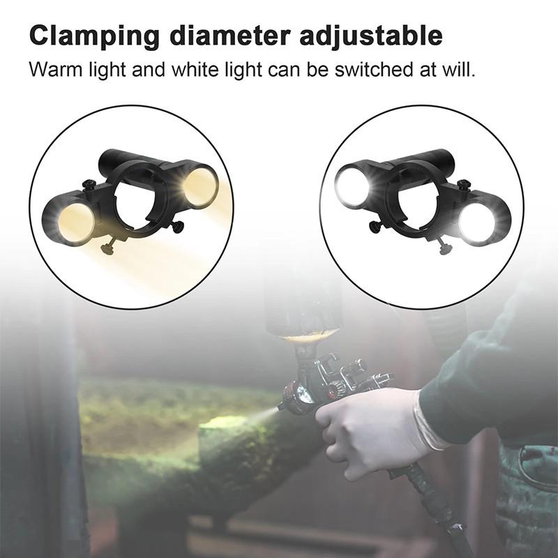 Universal Spray Gun Light Adjustable Size Special Fill Sprayer Light Auto Sheet Metal Spraying Gas Injection Accessories Tool