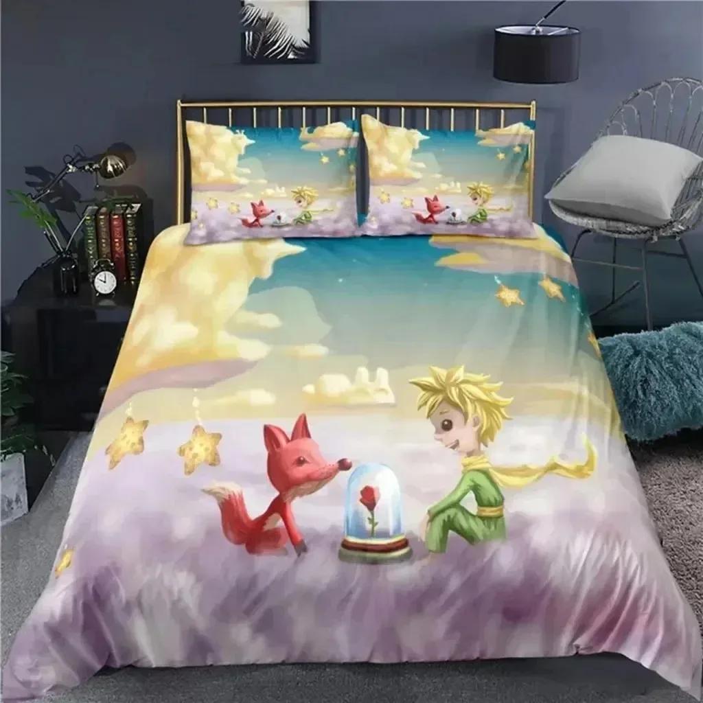 Anime Little Prince Le Petit 3D NEW Duvet Cover Pillowcase Bedding Set Adult Boy Bedroom Decoration Children Single Double Large