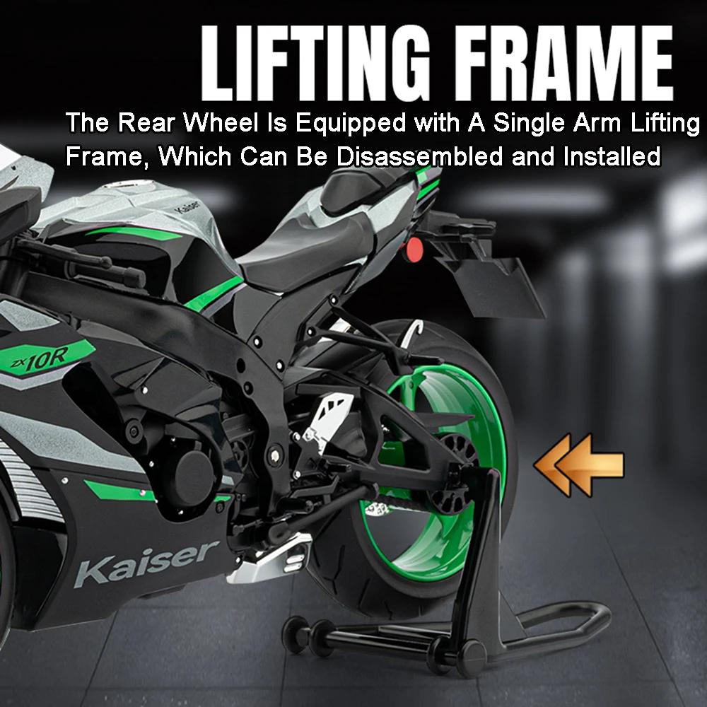 1:9 Zx-10R Gsx-1000R Motorcycle Toy Models Alloy Diecast Sound Light Shock Absorption Front Wheel Steering Ornament Motorbikes