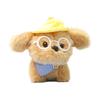 Dog Glasses Cute Plush Toy Keychain Animal Stuffed Doll Backpack Gift Pendant