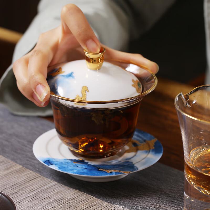 Geshan Tangjin Blue Phantom 9-Piece Tea Set