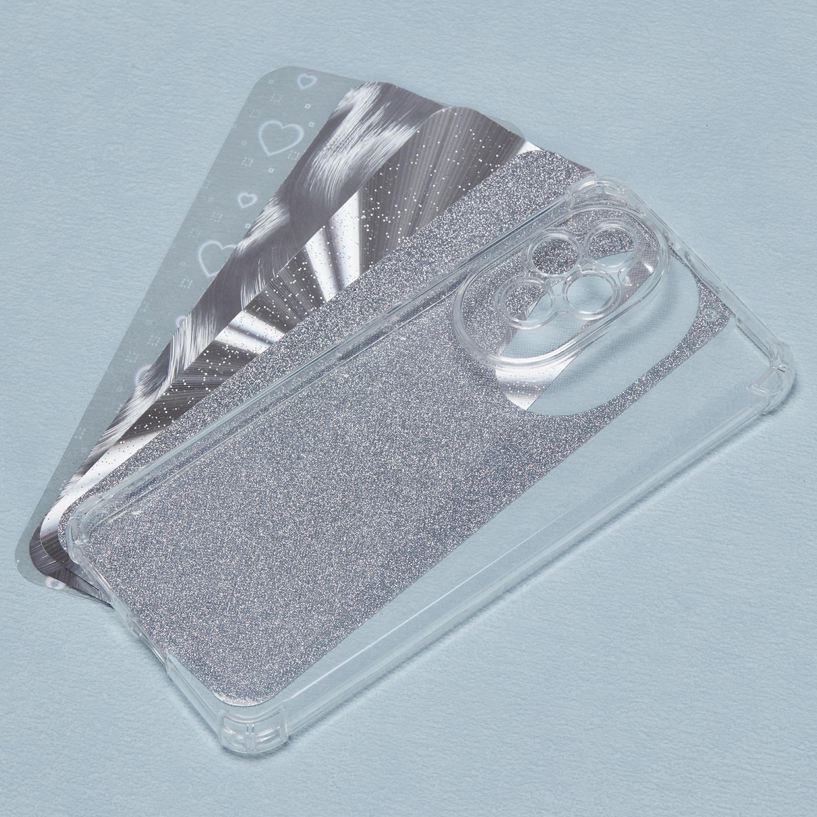 

For Honor 200 5G Clear Phone Case Shockproof TPU Back Cover with 4 Removable Papers A