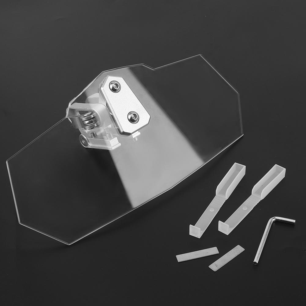 Windshield Extension Kit Universal Heighten Adjustable Clip On Spoiler Motorcycle Wind Deflector