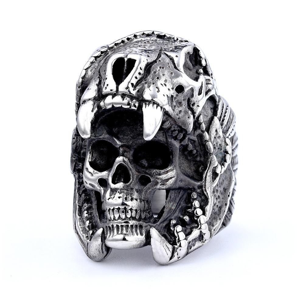 Multi-style Skull Rings, Retro Punk Men's and Women's Rings, Motorcycle Party Trendy Accessories