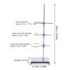 Laboratory Stand Set Stainless Steel Lab Support Stand Set with Flask Clamp and Burette Clamp