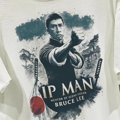חולצת טי עם הדפס של Ip Man, Donnie Yen - ברוס לי, מייק טייסון, אומנויות לחימה, קונג פו