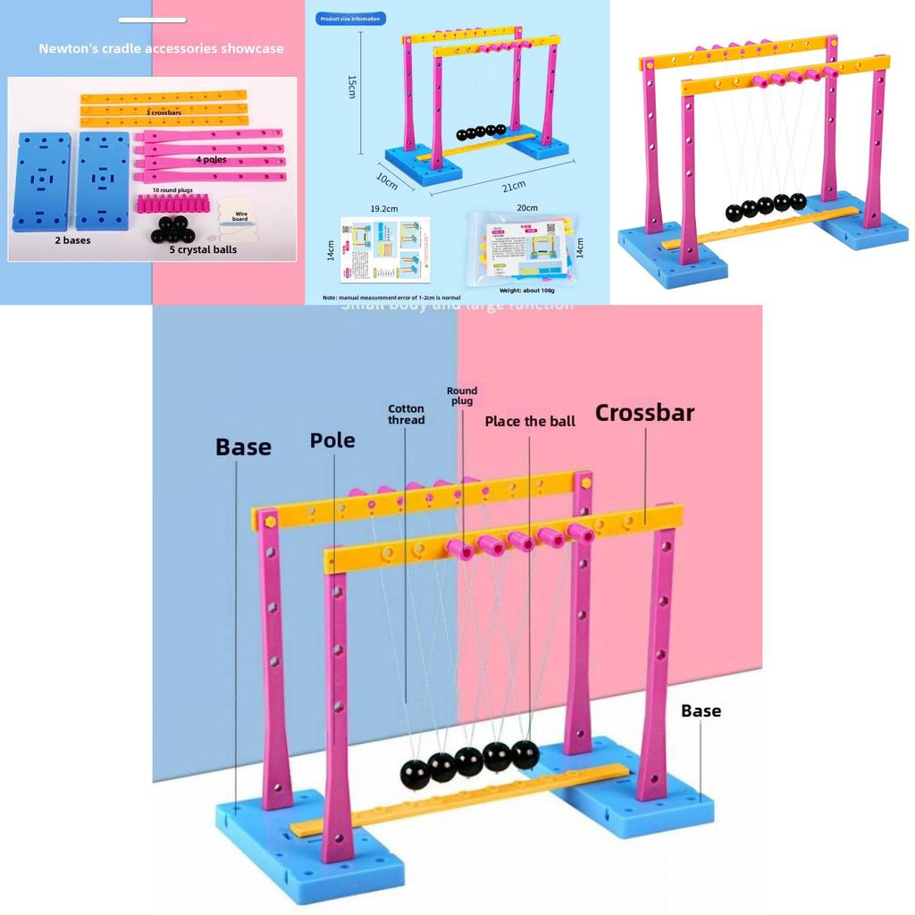 Physics Science Experiment Kit With Diy Newtons Cradle For Middle School Students Educational Toy