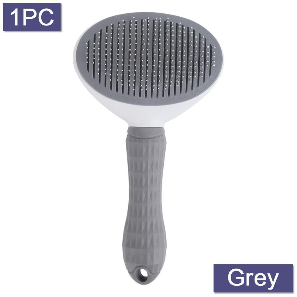 

Self Cleaning Slicker Brush for Dogs and Cats Stonego Pet Grooming Tool Removes Undercoat Shedding Mats and Hair серый