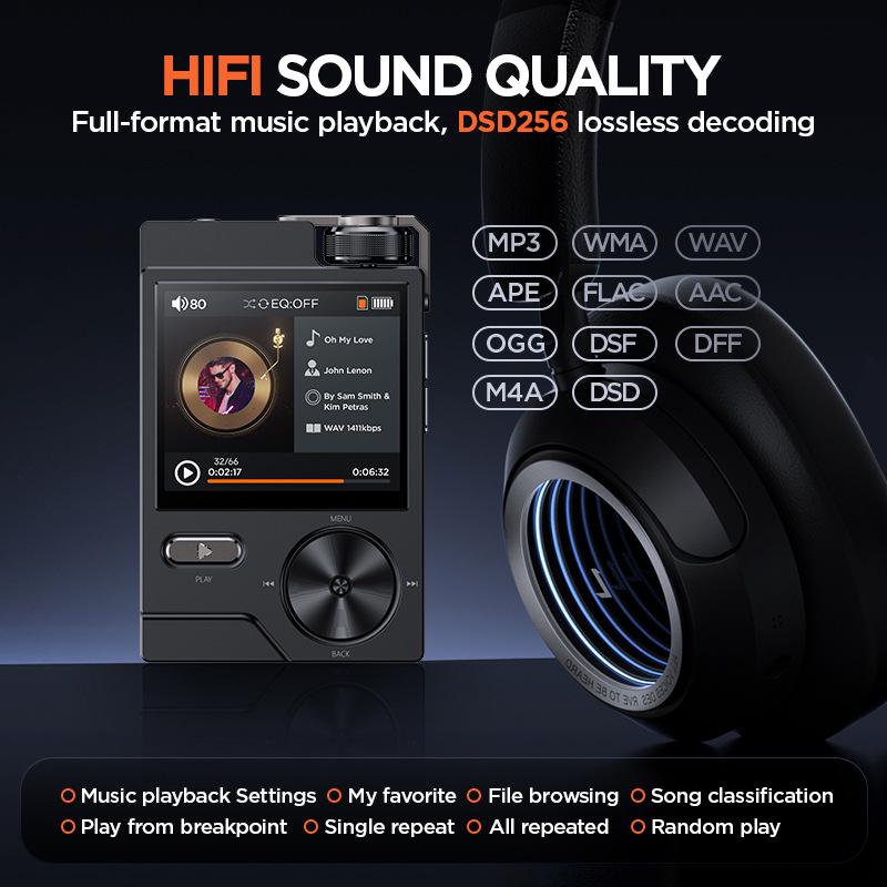 Master HIFI DSD256 Verlustfreier Musikplayer - Tragbarer High-Fidelity Sport MP3 für Auto und Persönlichen Gebrauch