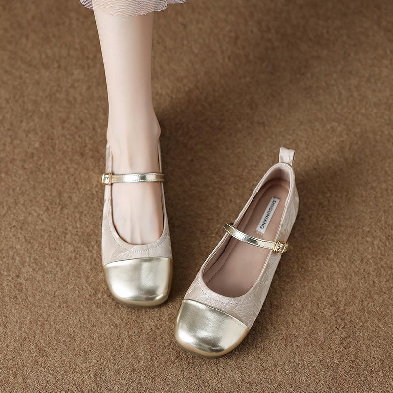 638-18 Mary Jane women's shoes 2025 autumn new flat-soled single shoes shallow beanie shoes summer shoes