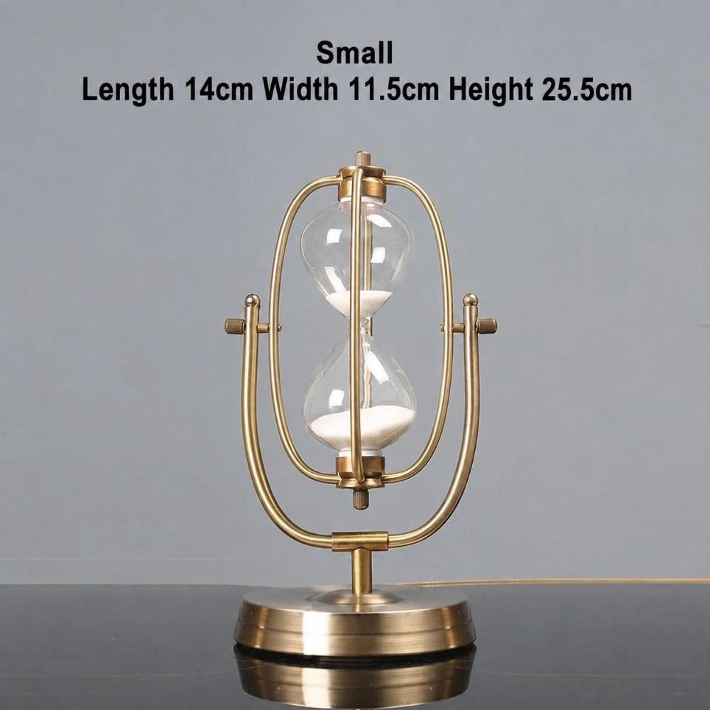 Gold Rotating Hourglass 15/30/60 Minutes Hourglass Timer Elegant Desktop Ornament  Tabletop Display