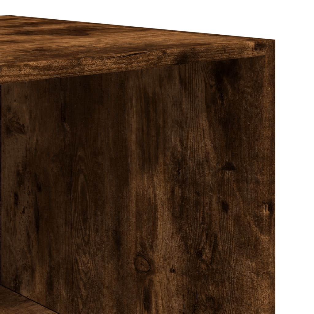 Wardrobe Smoked Oak 80 X 50 X 200 Cm Wood Based Panel