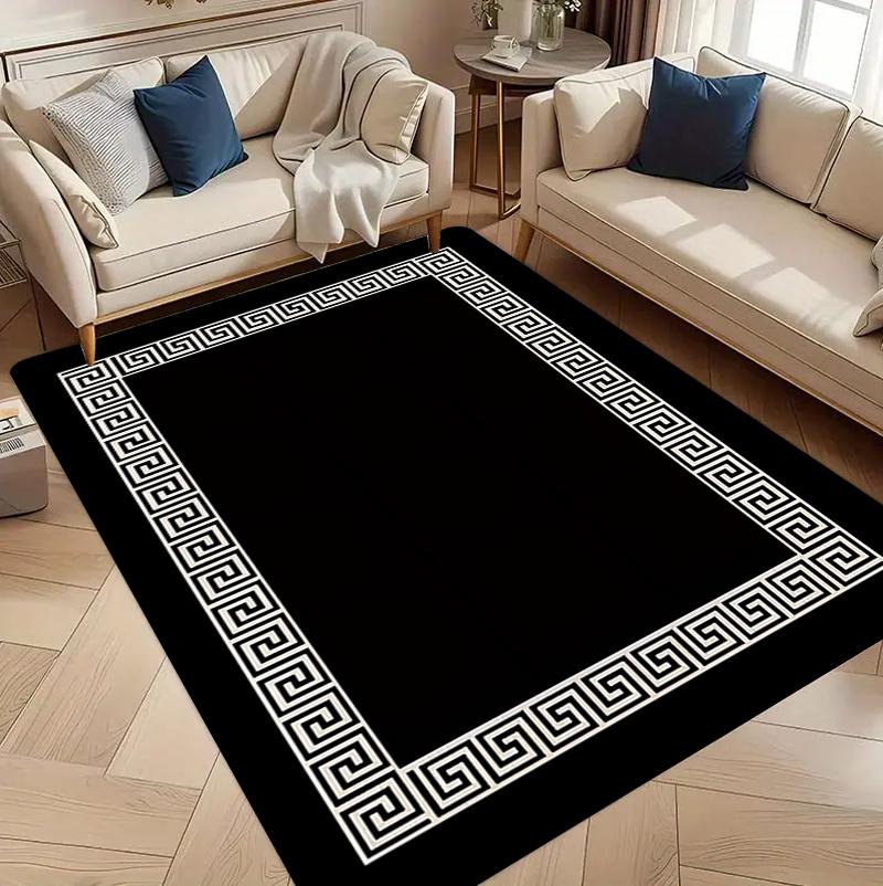 

Modern Geometric Pattern Carpet Minimalism Home Decor Area Rug Soft Non-slip Floor Decor Mat for Living Room Bedroom 40X60cm