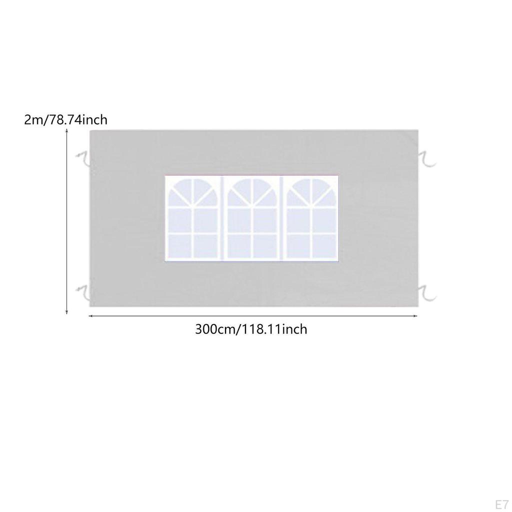 Baldachin Tent Side Wall Plan 300 Cm X 200 Portable Solar Wound with Window for Camping