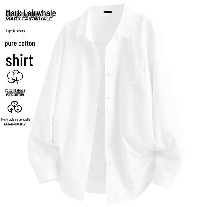 Mark Fairwhale Unisex Cotton Long Sleeve Casual Shirt