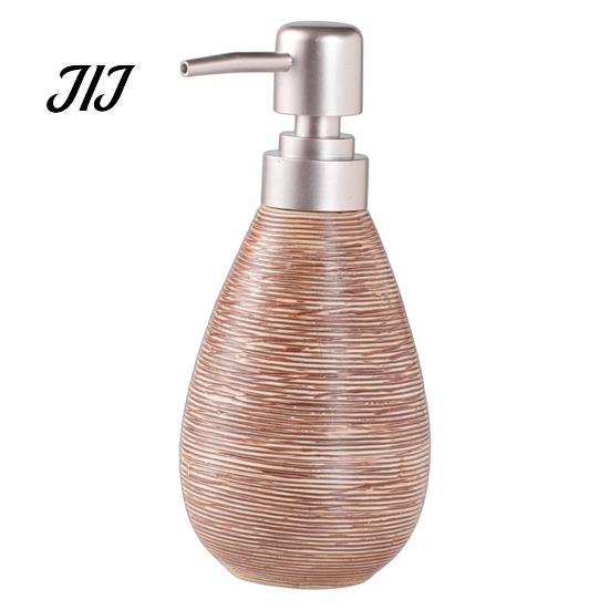 Easy Press Soap Dispenser Ceramic for Bathroom, 350/380ML Hand Bottle with Container Pump, Refillable Liquid Soap, Lotion and Shampoo Kitchen