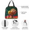 Maya The Bee With Flowers Cartoon Insulated Lunch Bags Food Bag Portable Thermal Cooler Lunch Boxes For Picnic