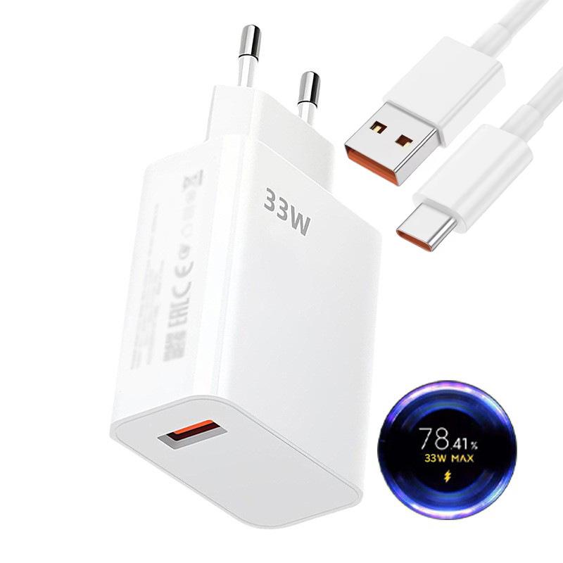 European Standard Fast Charger for Xiaomi Redmi - Supports 120W, 100W, 90W, 67W, 45W, 33W, Gold Label 6A