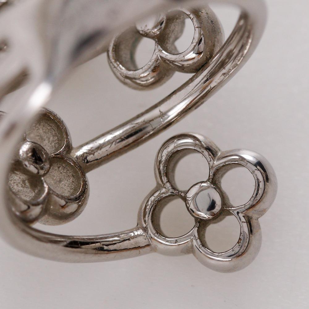 LOUIS VUITTON Ring Flower Full Ring M68130 Silver metallic #5.1(US Size) 5.0g Women Used